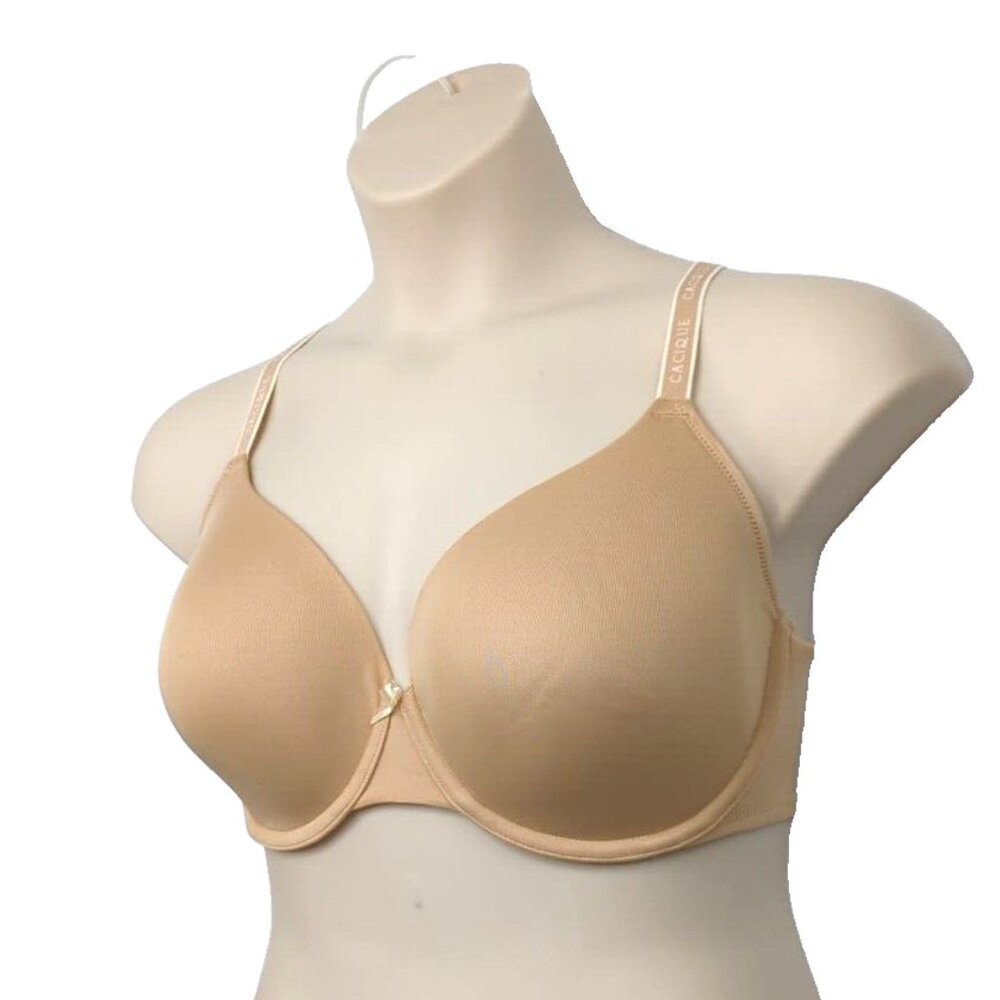 Cacique Lane Bryant Women Smooth T Shirt Bra Lined Straps 38H Cafe Beige